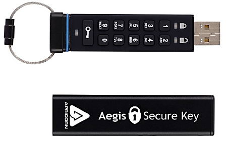 Aegis Secure Key USB AES hardware encryption