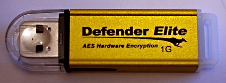 Kanguru Defender Elite AES encrypted flashdrive