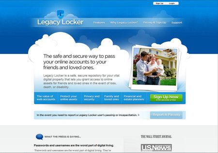Legacy Locker online trustee after death