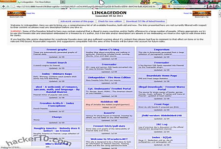 Freenet Linkageddon site directory