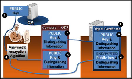Diagram digital certificate encryption