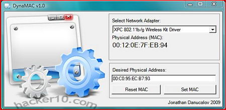 DynMAC free MAC address changer