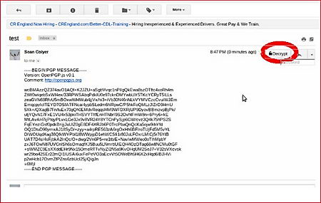 MyMail-Crypt GPG Chrome Gmail