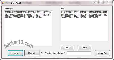 One Time Pad .NET encryption