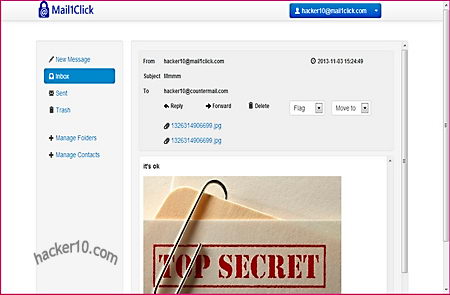 Encrypted email Mail1Click