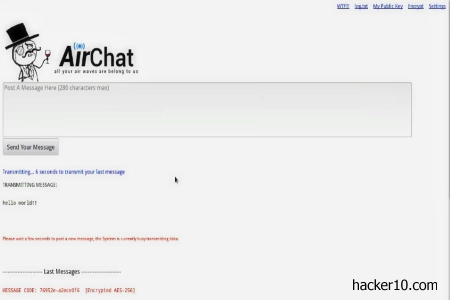 AirChat encrypted ham communication