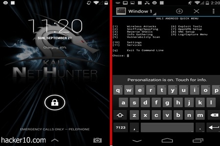 Kali NetHunter hacking for Nexus mobile